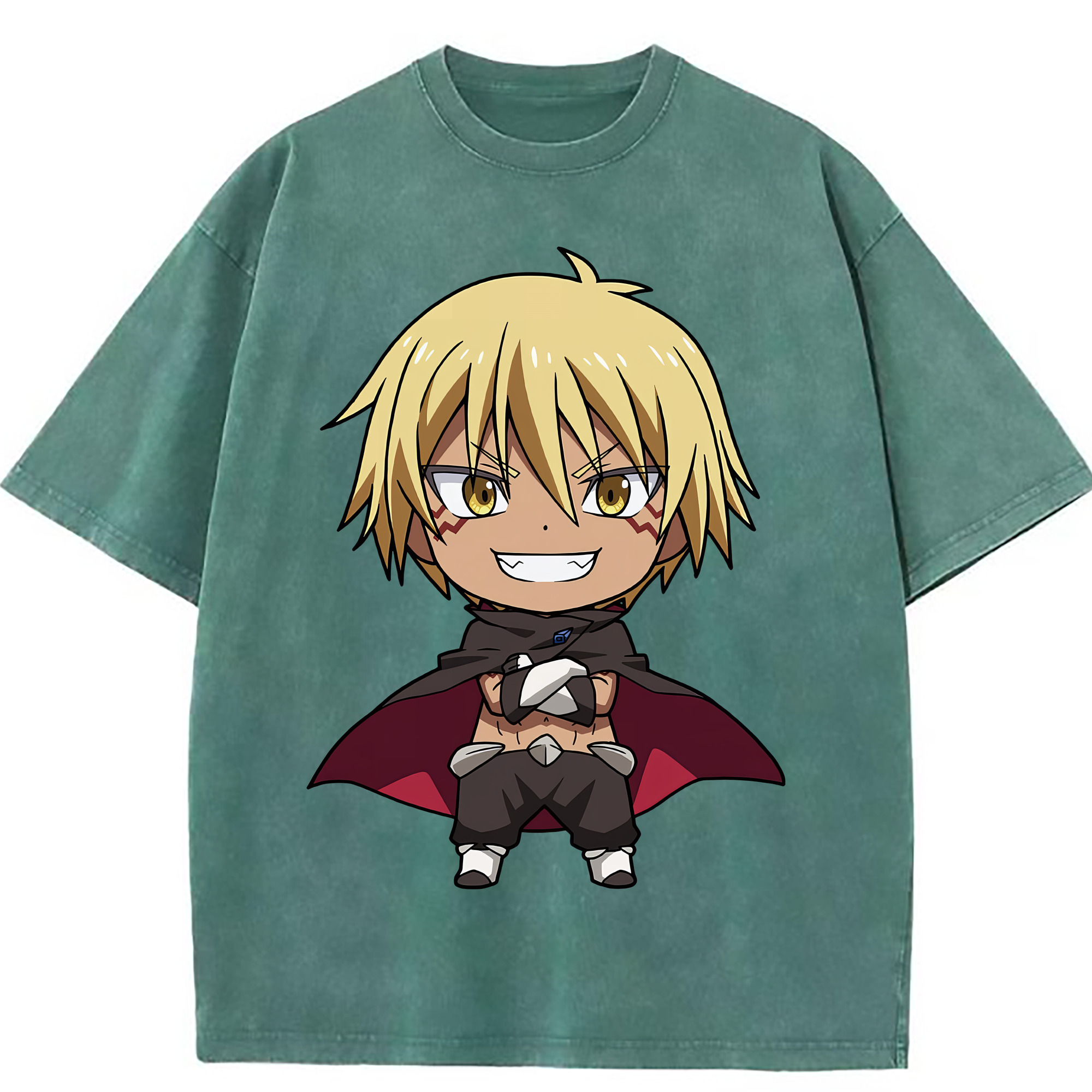（画像用） 転スラ Regarding Reincarnated to Slime 綿100% ヴィンテージ風 半袖Tシャツ（フロントプリント）